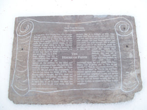 Bluestone Slates with Laser Written Ten Commandments