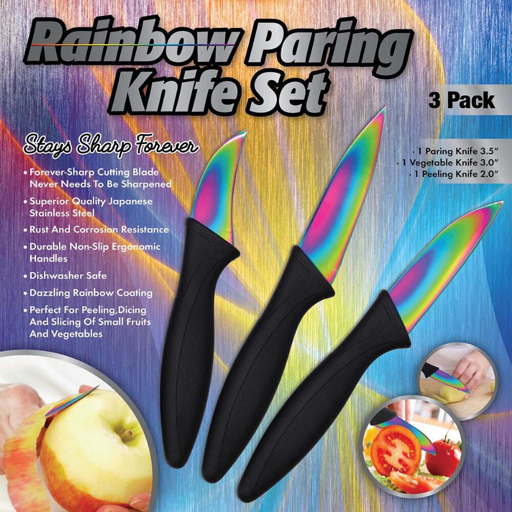 Rainbow Stainless Steel Paring Knife Set